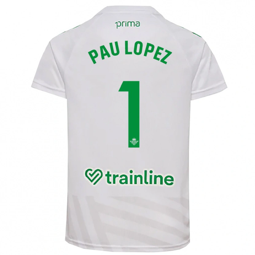Danxen Heren Pau López #1 Wit Groen Keepersshirt 2025/26 T-Shirt