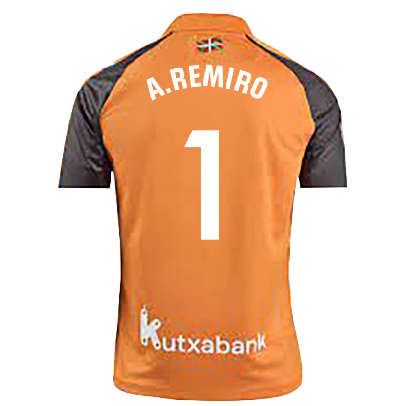 Danxen Heren Álex Remiro #1 Zwart Oranje Keepersshirt 2025/26 T-Shirt