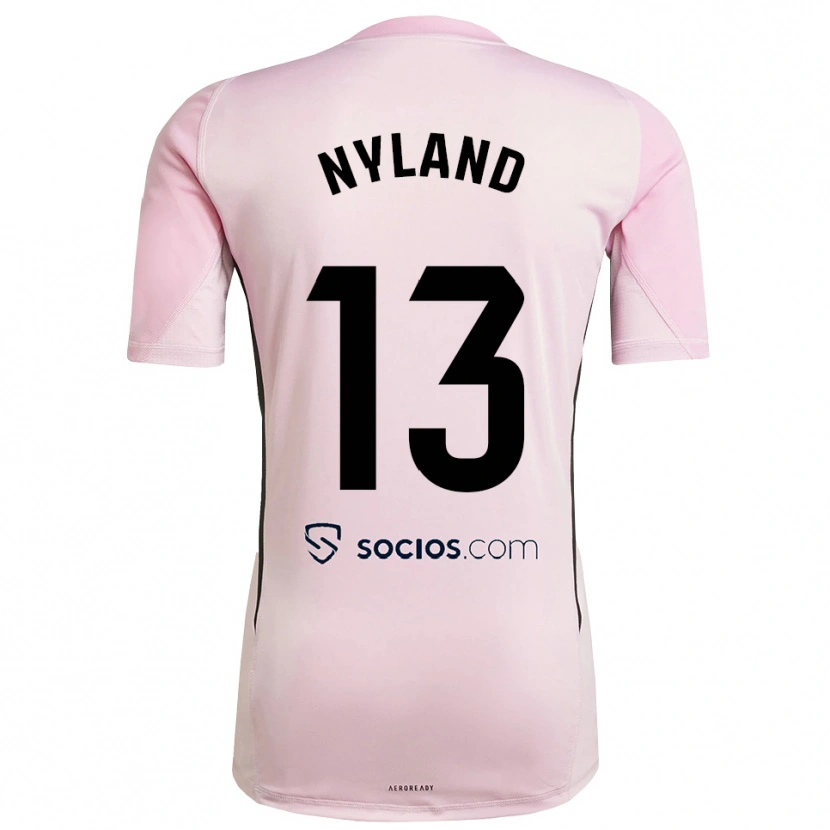 Danxen Heren Ørjan Nyland #13 Roze Zwart Keepersshirt 2025/26 T-Shirt