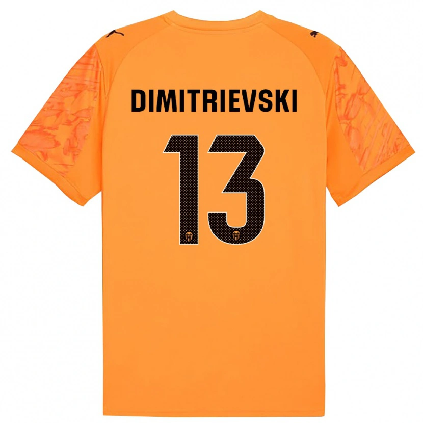 Danxen Heren Stole Dimitrievski #13 Oranje Zwart Keepersshirt 2025/26 T-Shirt