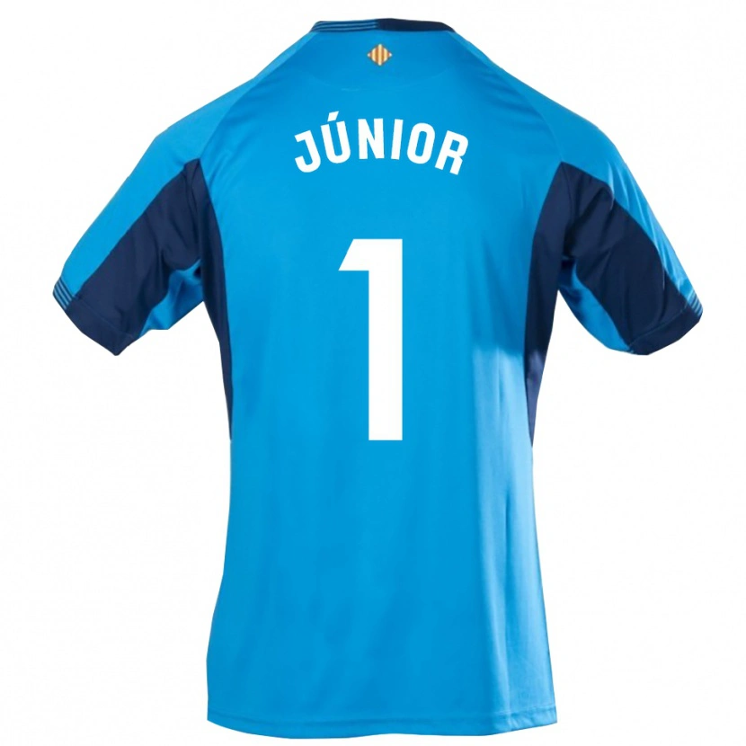 Danxen Heren Luiz Júnior #1 Blauw Wit Keepersshirt 2025/26 T-Shirt