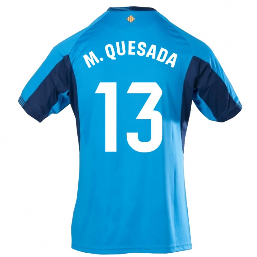 Danxen Heren Montserrat Quesada Carrasco #13 Blauw Wit Keepersshirt 2025/26 T-Shirt
