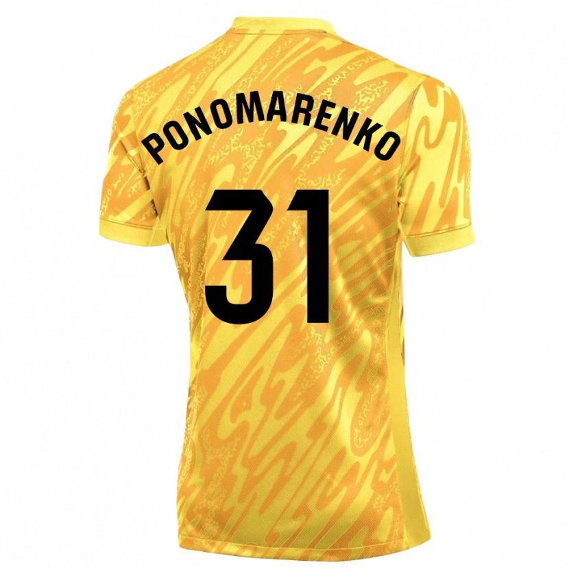 Danxen Heren Borys Ponomarenko #31 Geel Zwart Keepersshirt 2025/26 T-Shirt