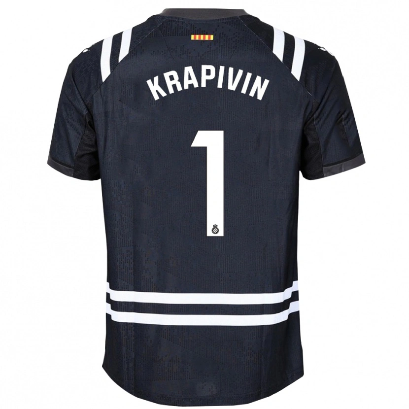 Danxen Heren Yegor Krapivin #1 Zwart Wit Keepersshirt 2025/26 T-Shirt