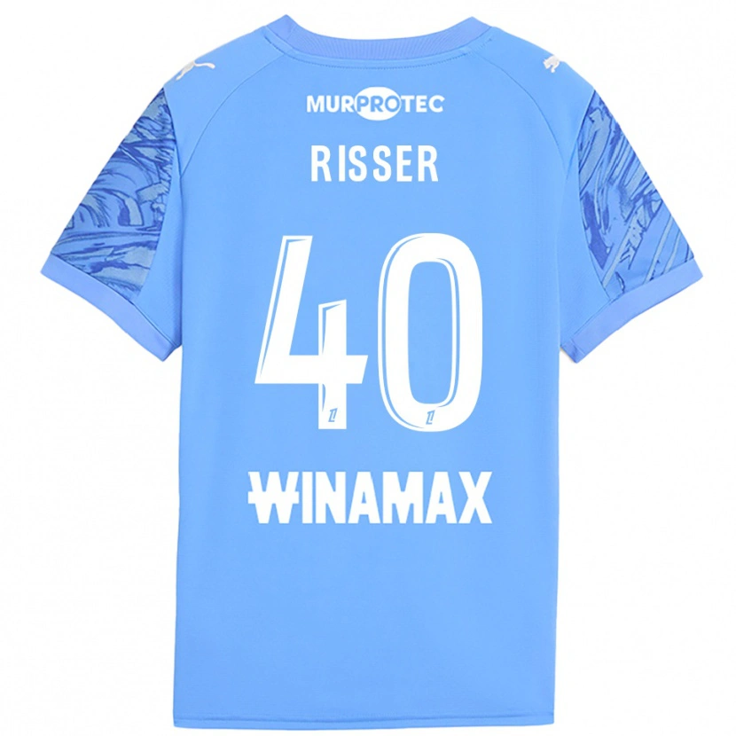Danxen Heren Robin Risser #40 Lichtblauw Wit Keepersshirt 2025/26 T-Shirt