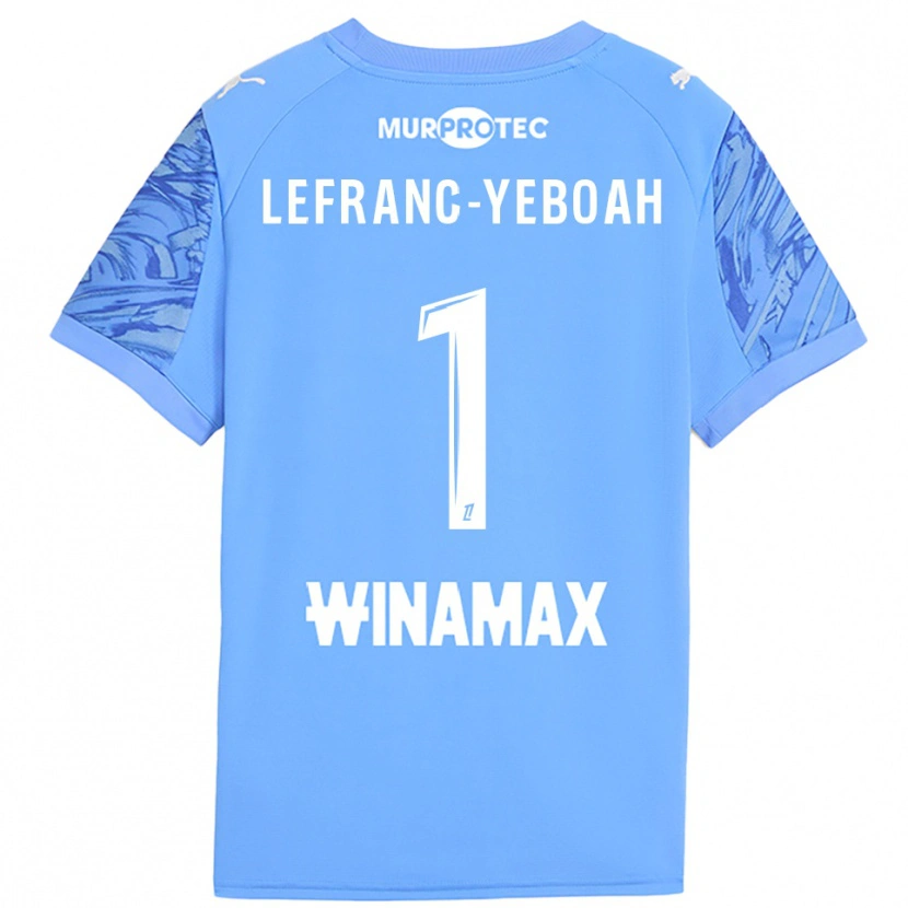 Danxen Heren Daïvy Lefranc-Yeboah #1 Lichtblauw Wit Keepersshirt 2025/26 T-Shirt
