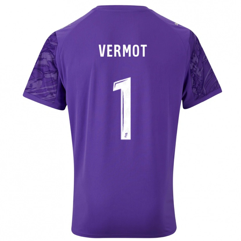 Danxen Heren Théo Vermot #1 Paars Wit Keepersshirt 2025/26 T-Shirt
