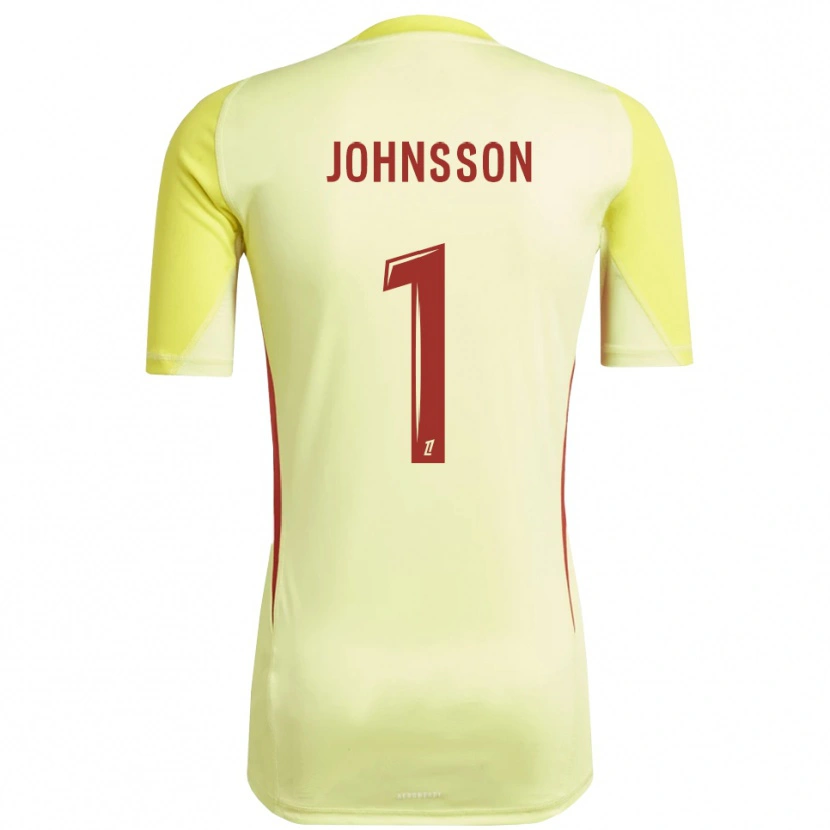Danxen Heren Karl-Johan Johnsson #1 Lichtgeel Rood Keepersshirt 2025/26 T-Shirt