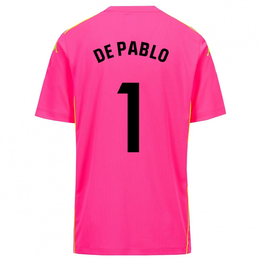 Danxen Heren Álvaro de Pablo #1 Diep Roze Zwart Keepersshirt 2025/26 T-Shirt