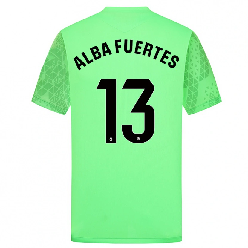 Danxen Heren Alba Fuertes #13 Spring Groen Zwart Keepersshirt 2025/26 T-Shirt