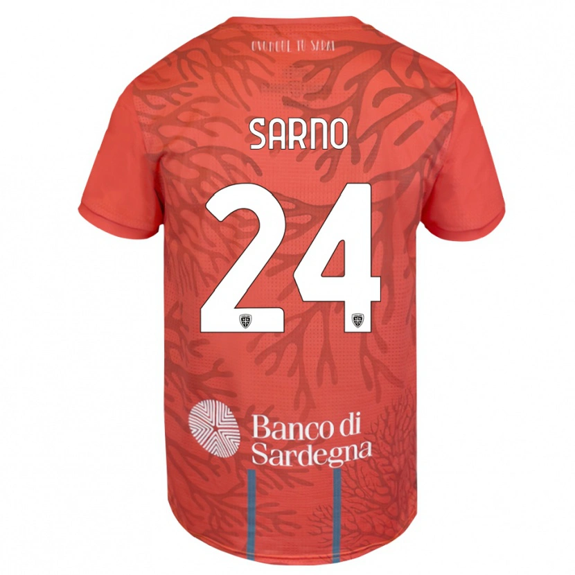 Danxen Heren Vincenzo Sarno #24 Oranje Rood Wit Keepersshirt 2025/26 T-Shirt