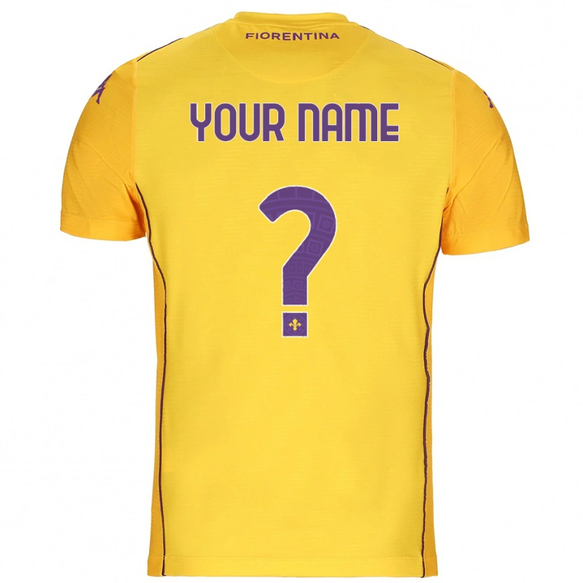 Danxen Heren ACF Fiorentina Oranje Geel Paars Keepersshirt 2025/26 T-Shirt