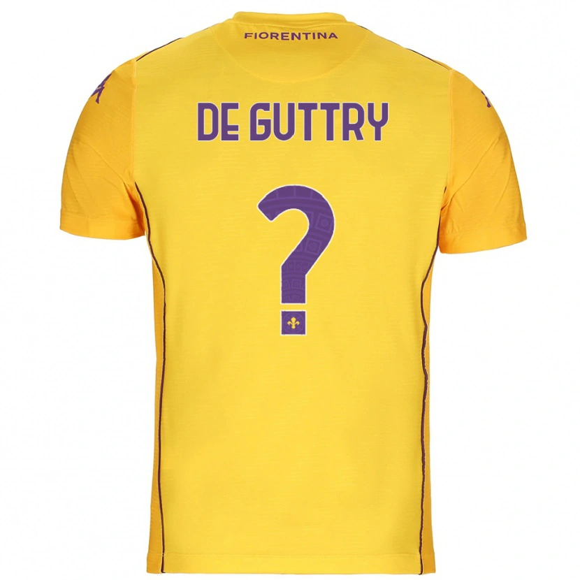 Danxen Heren Elia De Guttry #0 Oranje Geel Paars Keepersshirt 2025/26 T-Shirt