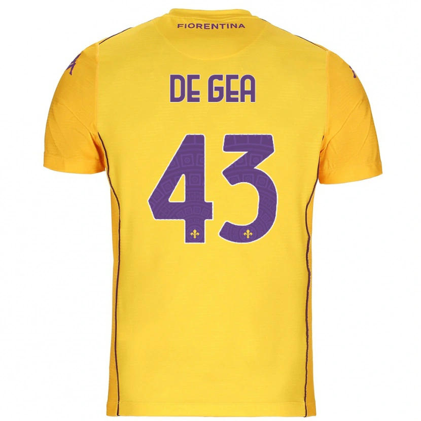 Danxen Heren David de Gea #43 Oranje Geel Paars Keepersshirt 2025/26 T-Shirt