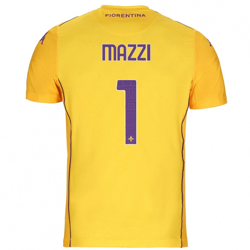 Danxen Heren Tommaso Mazzi #1 Oranje Geel Paars Keepersshirt 2025/26 T-Shirt
