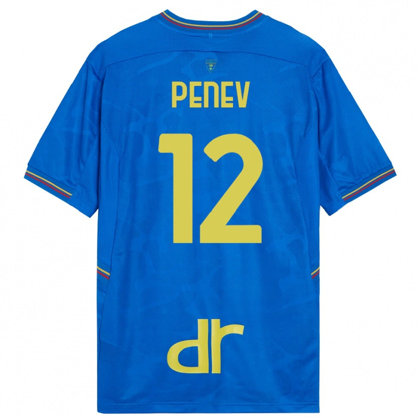Danxen Heren Plamen Penev #12 Koninklijk Blauw Bruin Keepersshirt 2025/26 T-Shirt