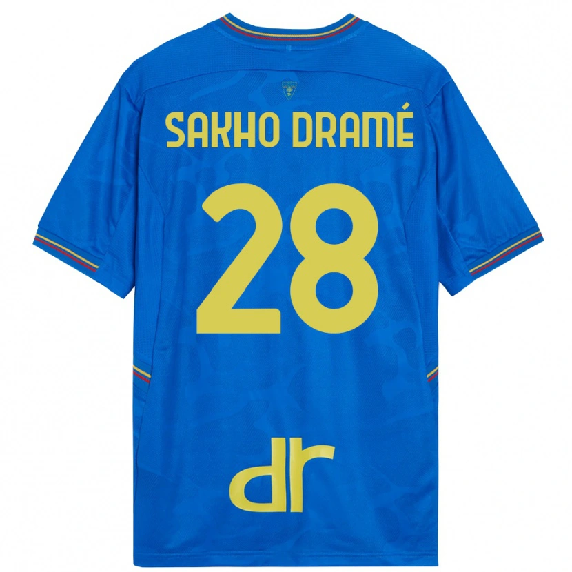 Danxen Heren Samba Sakho Dramé #28 Koninklijk Blauw Bruin Keepersshirt 2025/26 T-Shirt