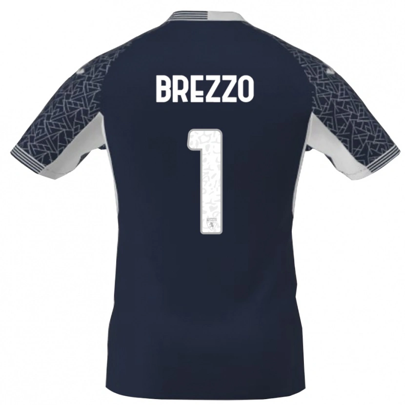 Danxen Heren Matteo Brezzo #1 Blauw Zwart Wit Keepersshirt 2025/26 T-Shirt