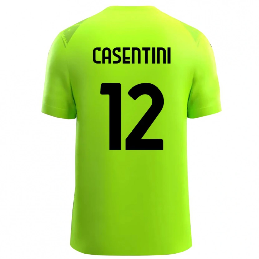 Danxen Heren Gabriele Casentini #12 Gras Groen Zwart Keepersshirt 2025/26 T-Shirt