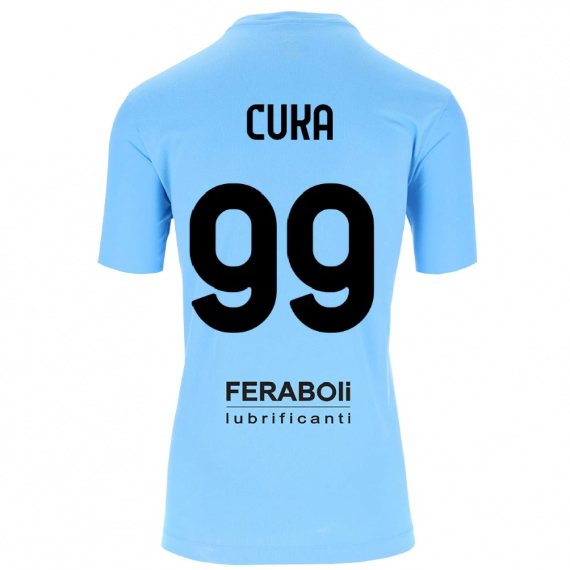 Danxen Heren Samuel Cuka #99 Hemelsblauw Zwart Keepersshirt 2025/26 T-Shirt