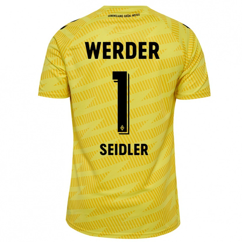 Danxen Heren Calvin Seidler #1 Geel Zwart Keepersshirt 2025/26 T-Shirt