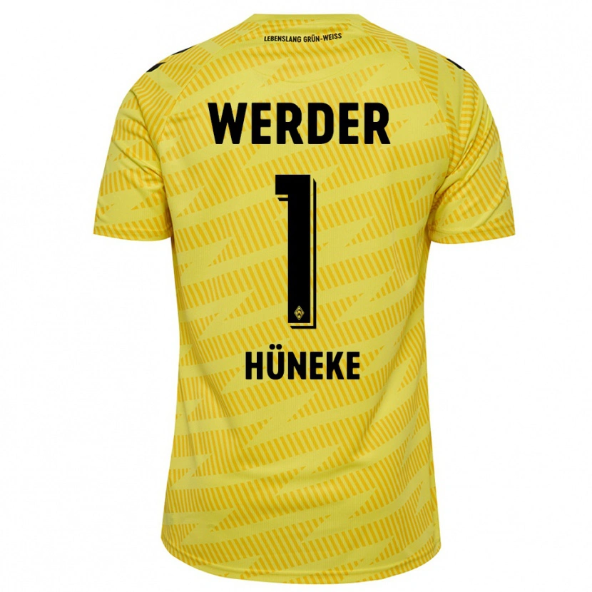 Danxen Heren Win Hüneke #1 Geel Zwart Keepersshirt 2025/26 T-Shirt