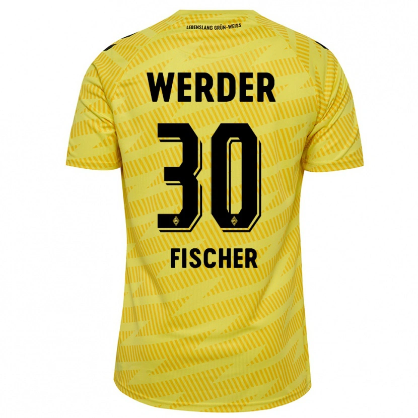 Danxen Heren Vanessa Fischer #30 Geel Zwart Keepersshirt 2025/26 T-Shirt
