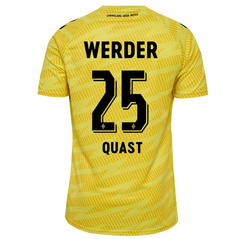 Danxen Heren Soenke Quast #25 Geel Zwart Keepersshirt 2025/26 T-Shirt