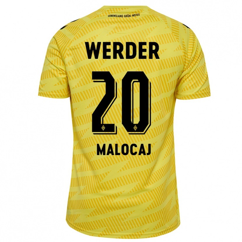 Danxen Heren Edinjo Malocaj #20 Geel Zwart Keepersshirt 2025/26 T-Shirt