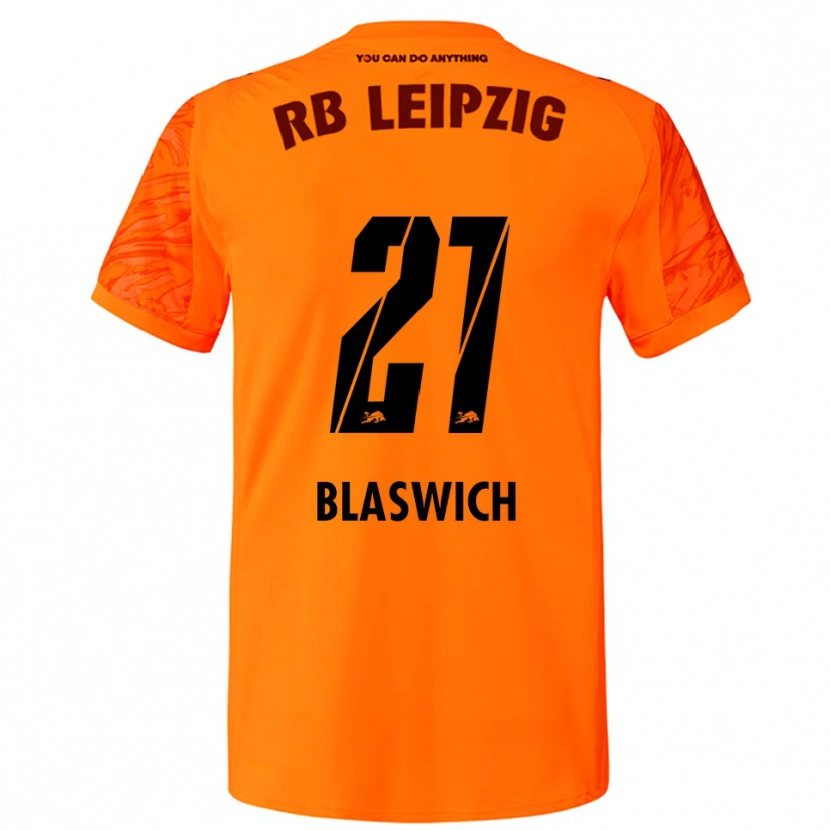 Danxen Heren Janis Blaswich #21 Oranje Rood Keepersshirt 2025/26 T-Shirt