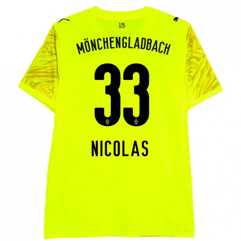Danxen Heren Moritz Nicolas #33 Geel Zwart Keepersshirt 2025/26 T-Shirt