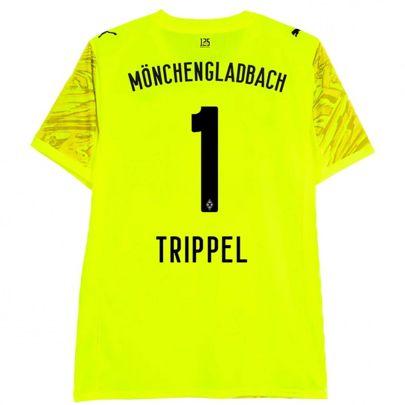 Danxen Heren Marcello Trippel #1 Geel Zwart Keepersshirt 2025/26 T-Shirt