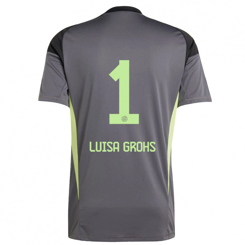 Danxen Heren Maria Luisa Grohs #1 Zwart Groen Geel Keepersshirt 2025/26 T-Shirt