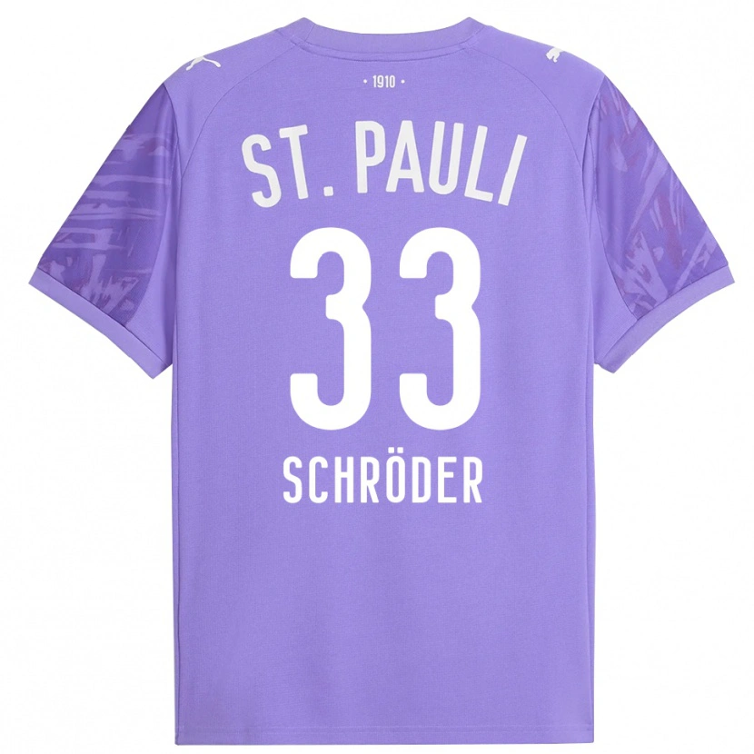 Danxen Heren Lennard Schröder #33 Medium Paars Zwart Keepersshirt 2025/26 T-Shirt