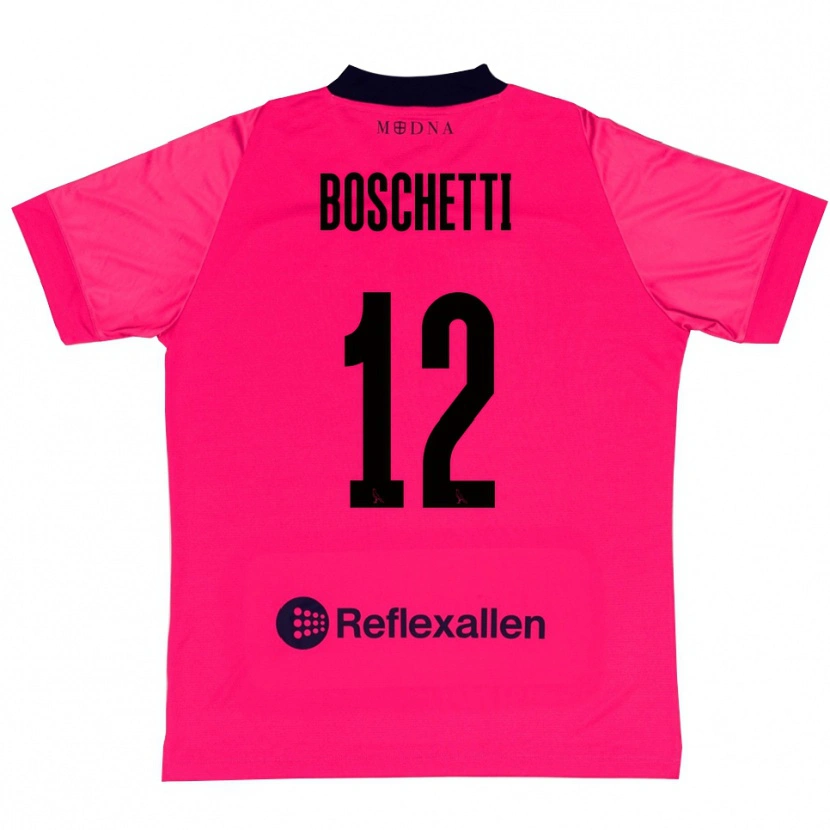 Danxen Heren Matteo Boschetti #12 Dieproze Zwart Keepersshirt 2025/26 T-Shirt