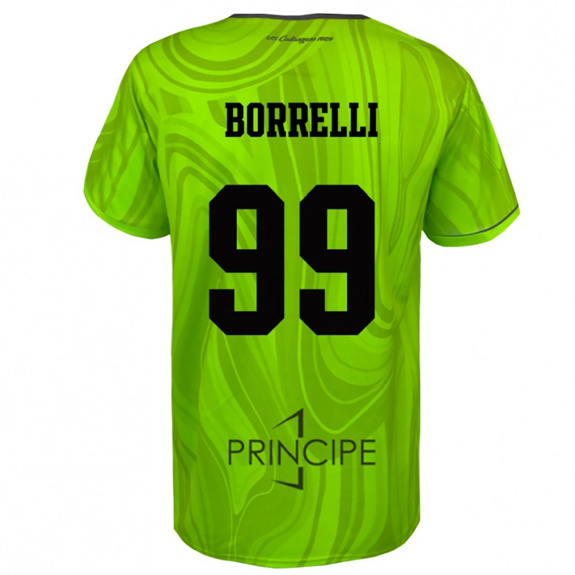 Danxen Heren Edoardo Borrelli #99 Geel Groen Zwart Keepersshirt 2025/26 T-Shirt