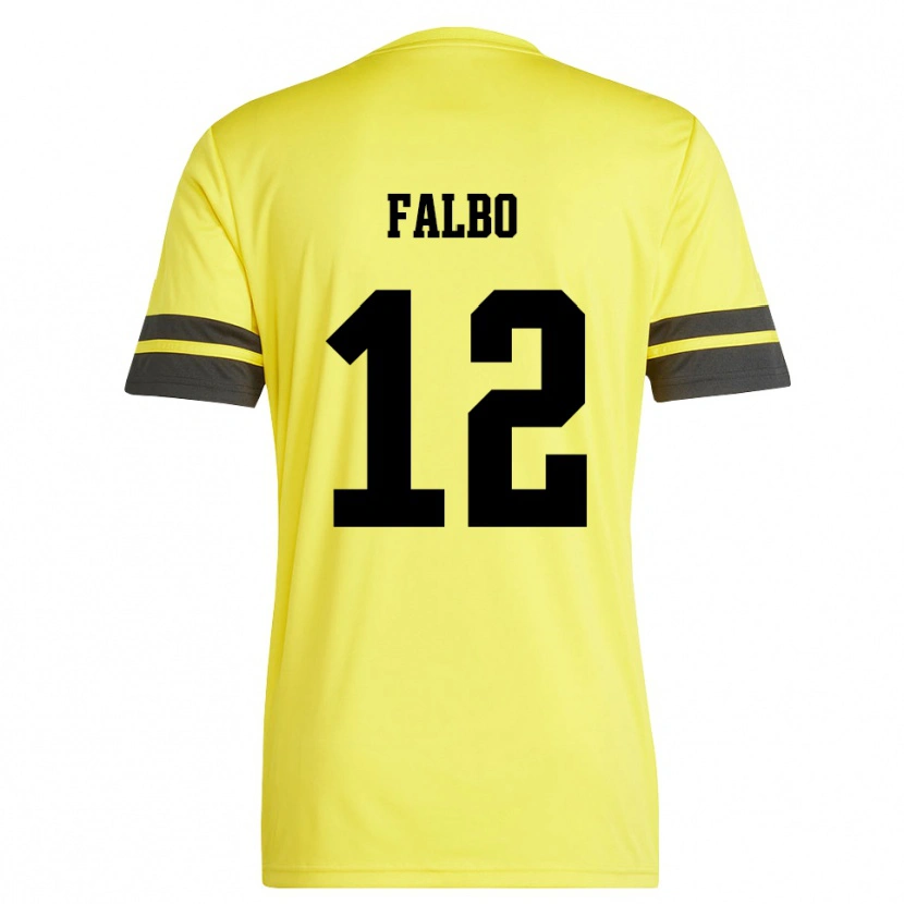 Danxen Heren Francesco Falbo #12 Geel Zwart Keepersshirt 2025/26 T-Shirt