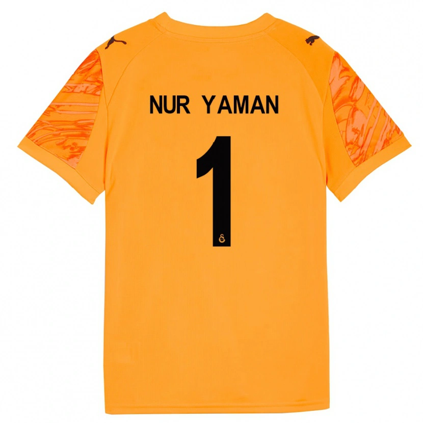 Danxen Heren Gamze Nur Yaman #1 Donker Oranje Zwart Keepersshirt 2025/26 T-Shirt
