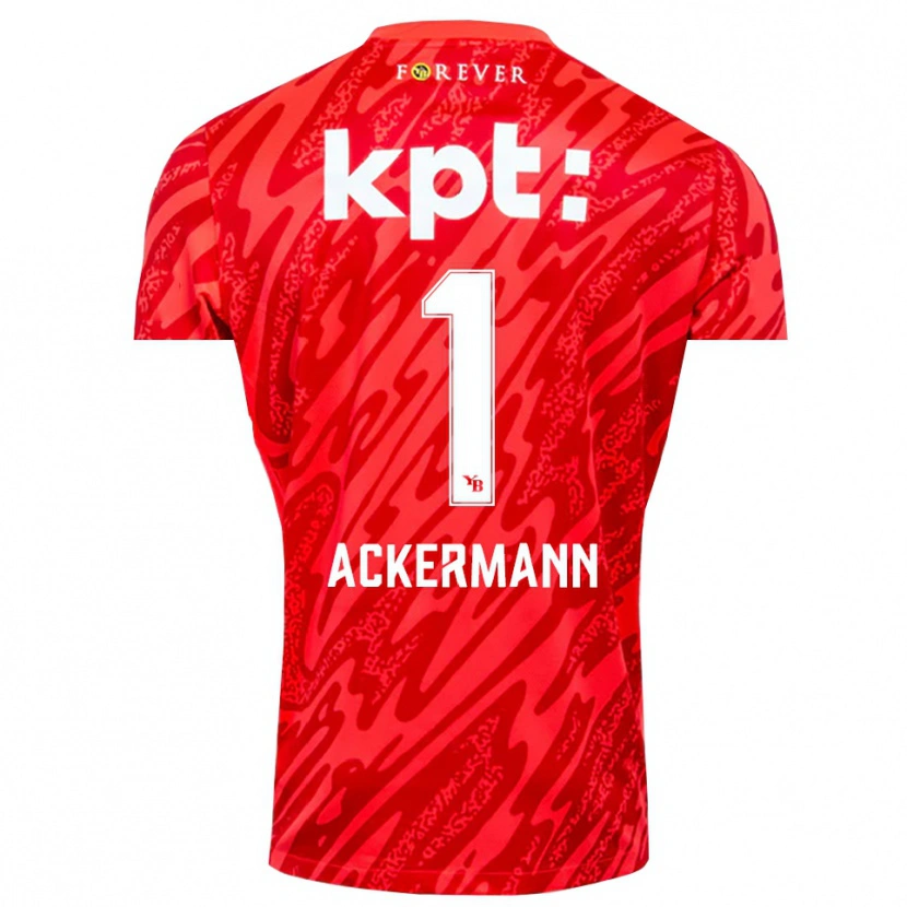 Danxen Heren Jara Ackermann #1 Rood Wit Keepersshirt 2025/26 T-Shirt
