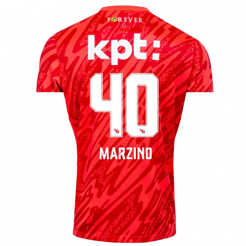Danxen Heren Dario Marzino #40 Rood Wit Keepersshirt 2025/26 T-Shirt