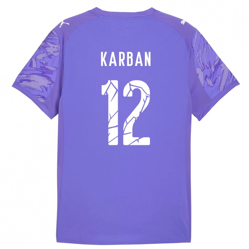Danxen Heren Yevheniia Karban #12 Lila Paars Keepersshirt 2025/26 T-Shirt