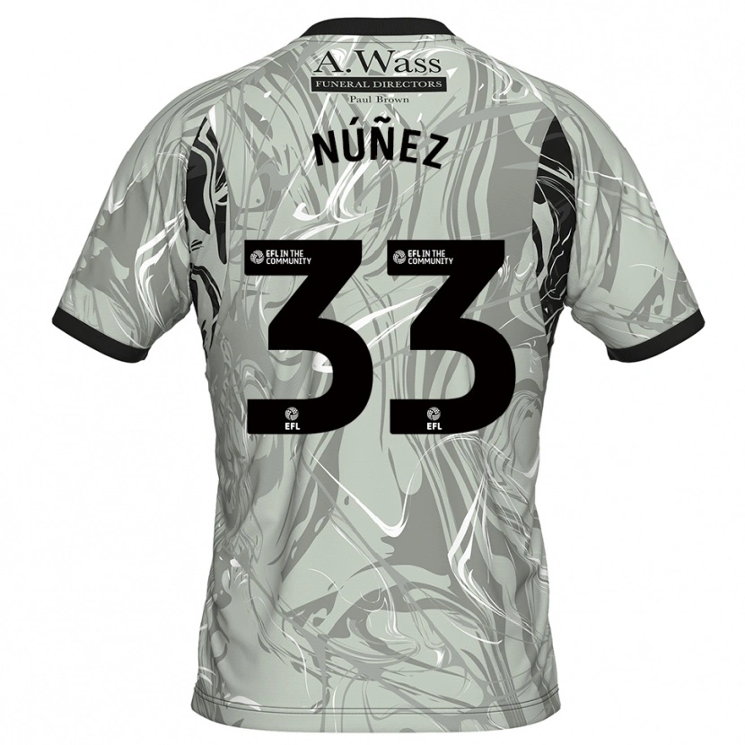Danxen Heren Anthony Núñez #33 Lichtgrijs Zwart Keepersshirt 2025/26 T-Shirt