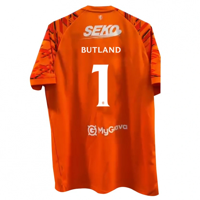 Danxen Heren Jack Butland #1 Oranje Wit Keepersshirt 2025/26 T-Shirt