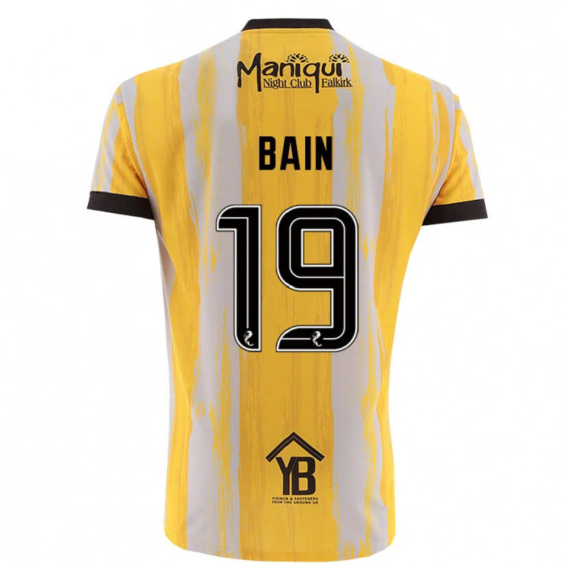 Danxen Heren Scott Bain #19 Geel Zwart Keepersshirt 2025/26 T-Shirt