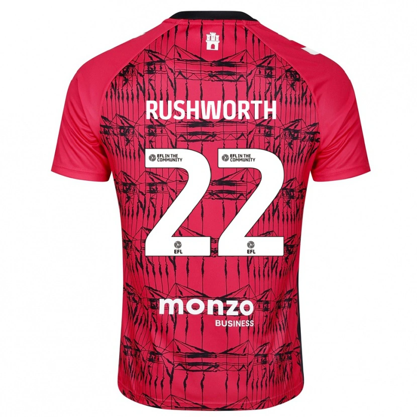Danxen Heren Carl Rushworth #22 Rood Wit Keepersshirt 2025/26 T-Shirt