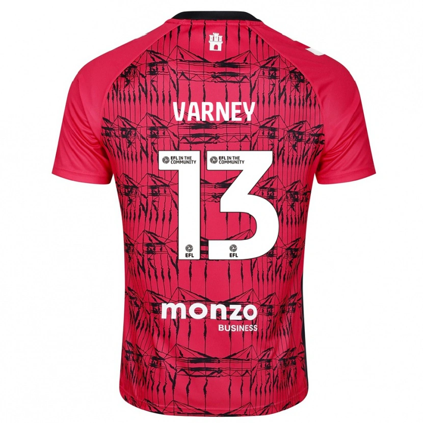 Danxen Heren Oscar Varney #13 Rood Wit Keepersshirt 2025/26 T-Shirt