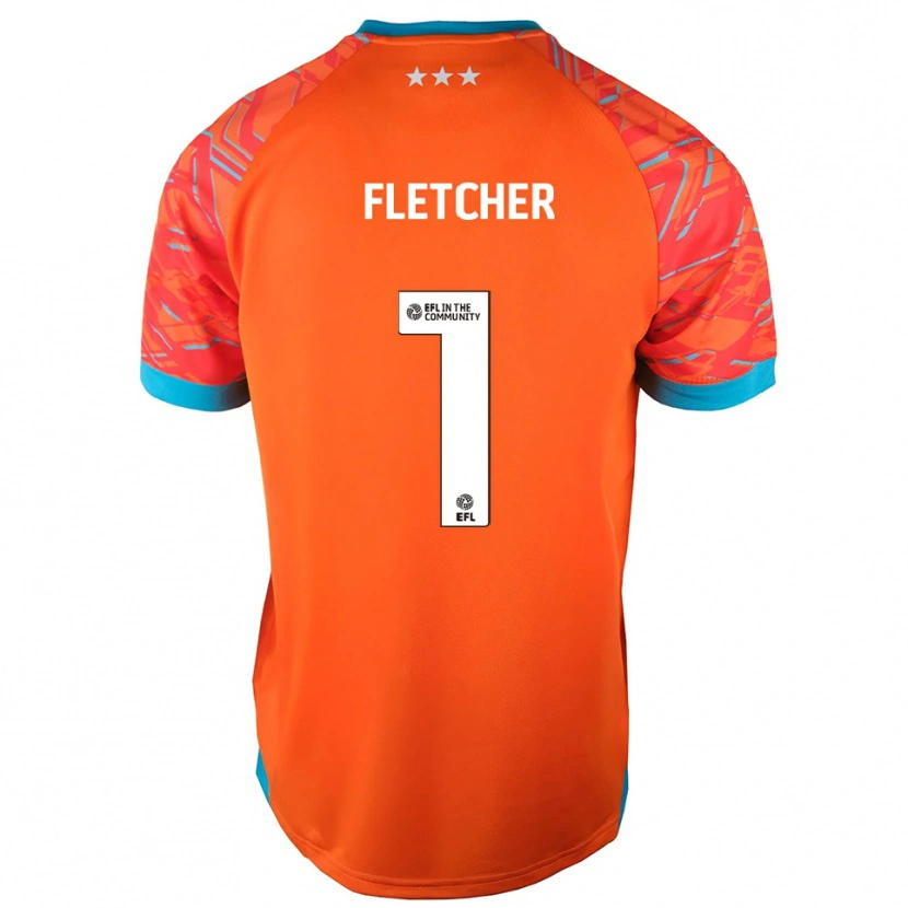 Danxen Heren William Fletcher #1 Oranje Wit Keepersshirt 2025/26 T-Shirt