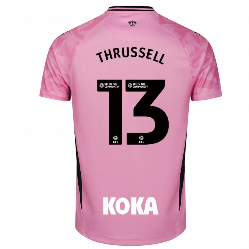 Danxen Heren Sebastian Thrussell #13 Licht Roze Zwart Keepersshirt 2025/26 T-Shirt