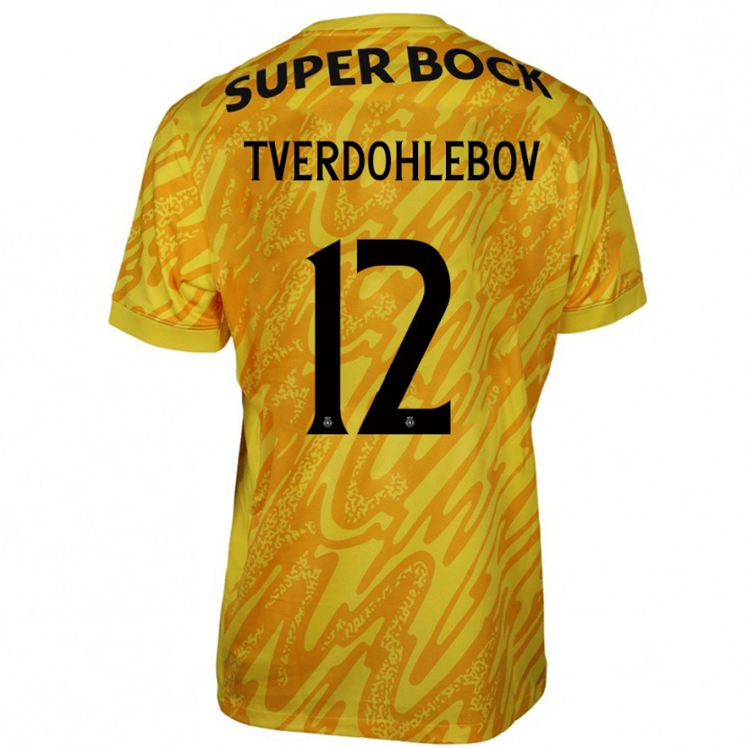 Danxen Heren Alex Tverdohlebov #12 Geel Oranje Keepersshirt 2025/26 T-Shirt
