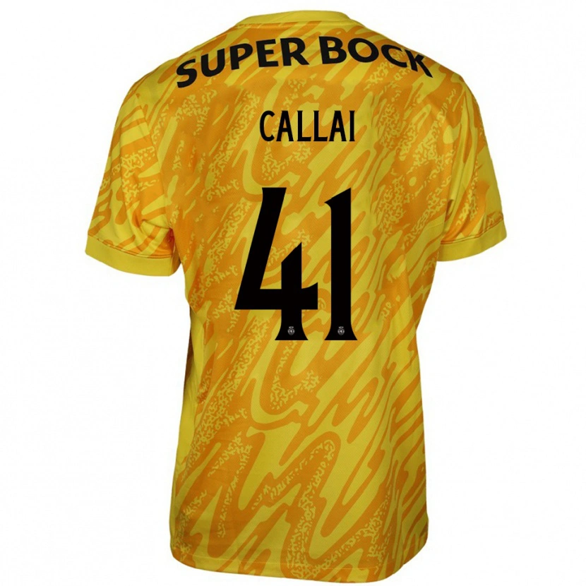 Danxen Heren Diego Callai #41 Geel Oranje Keepersshirt 2025/26 T-Shirt